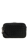 Bottega Veneta Man Black Leather Crossbody Bag