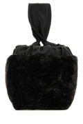 Jil Sander Woman Black Shearling Clutch