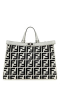 Fendi Woman Embroidered Fabric X-Tote Shopping Bag