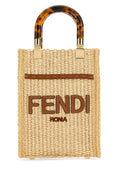 Fendi Woman Straw Mini Sunshine Handbag