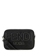 Fendi Man Black Fabric And Leather Shadow Crossbody Bag
