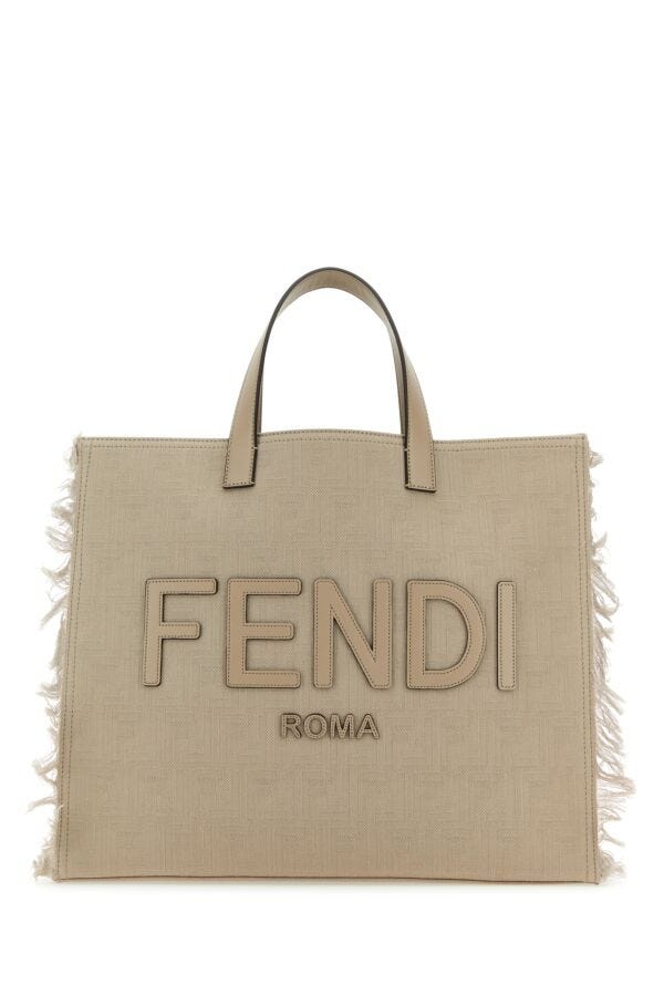 Fendi Man Embroidered Jacquard Shopping Bag