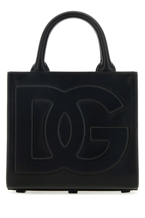 Dolce & Gabbana Woman Black Leather Mini Dg Daily Shopping Bag