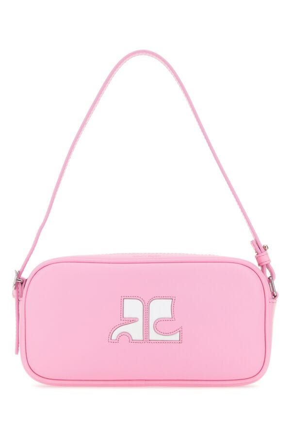 Courreges Woman Pink Leather Reedition Shoulder Bag