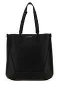 Alexander Mcqueen Man Black Leather Medium Edge Shopping Bag