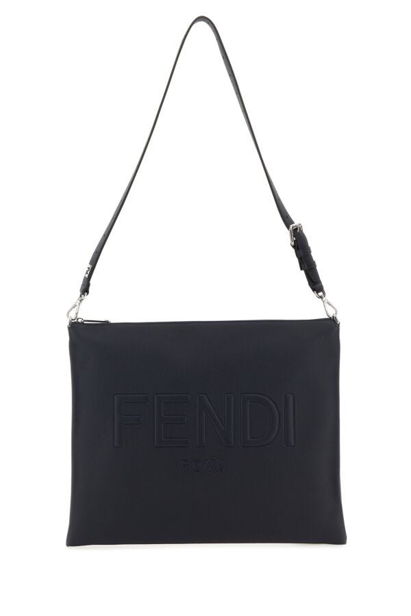 Fendi Man Midnight Blue Leather Fendi After Fendi Roma Shoulder Bag