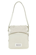 Maison Margiela Woman Chalk Leather And Fabric 5Ac Bucket Bag