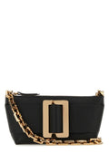 Boyy Woman Black Leather Buckle Shoulder Bag