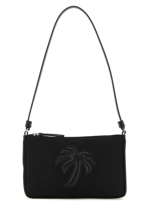 Palm Angels Woman Black Nylon Shoulder Bag