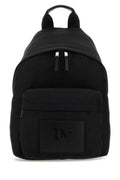 Palm Angels Man Black Canvas Backpack