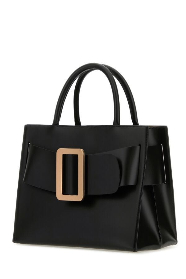 Boyy Woman Black Leather Bobby 32 Shopping Bag