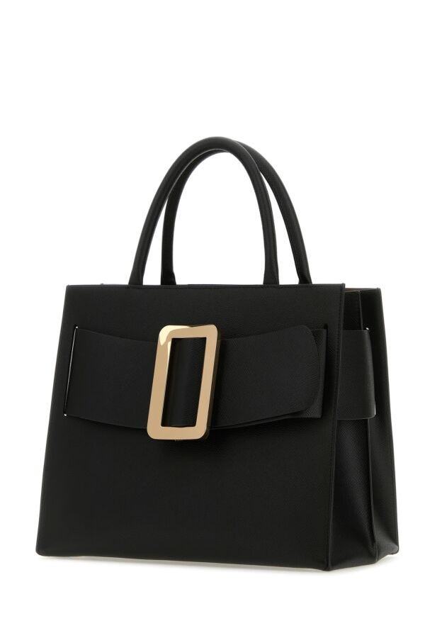 Boyy Woman Black Leather Bobby 32 Shopping Bag