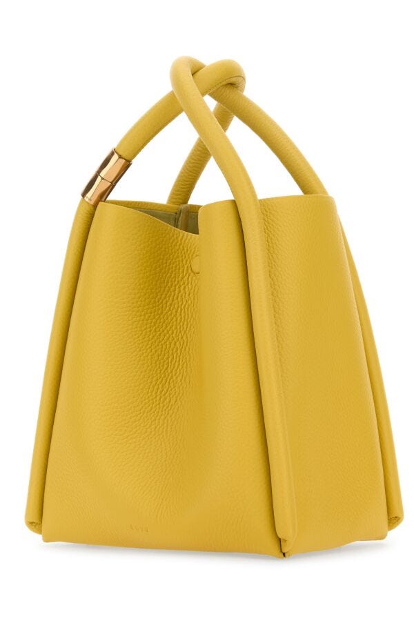 Boyy Woman Mustard Leather Lotus 20 Handbag