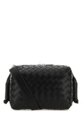 Bottega Veneta Man Black Leather Loop Crossbody Bag
