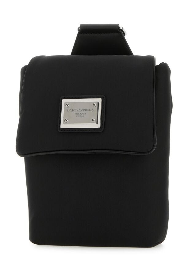 Dolce & Gabbana Man Black Nylon Belt Bag