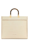 Fendi Woman Ivory Leather Medium Sunshine Shopping Bag