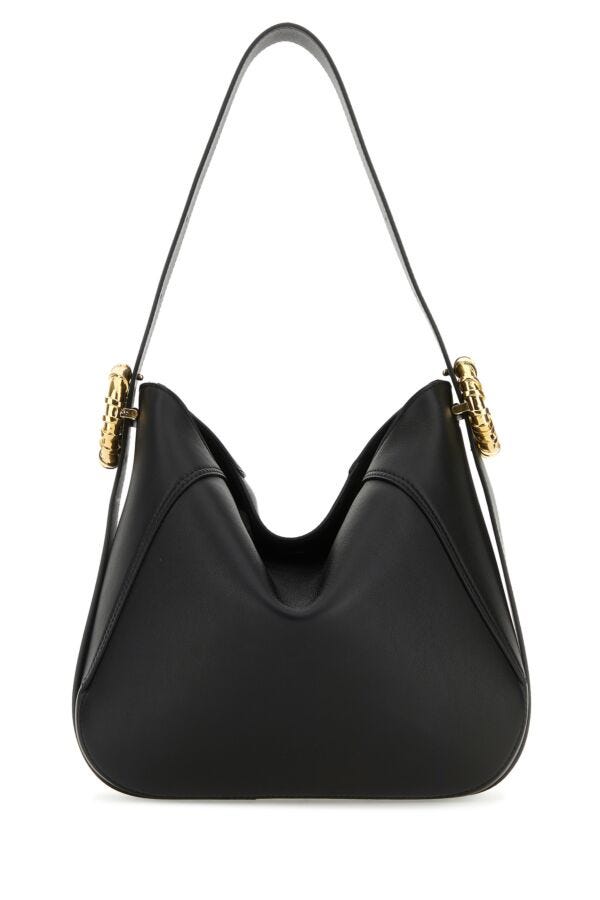Lanvin Woman Black Leather Melodie Shoulder Bag