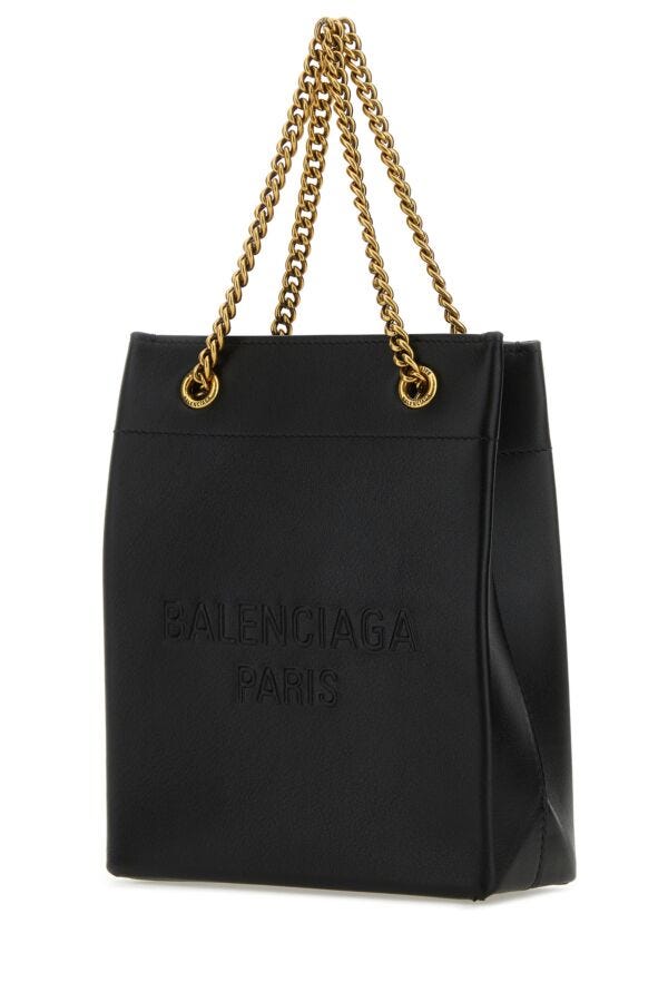 Balenciaga Woman Black Leather Duty Free Handbag