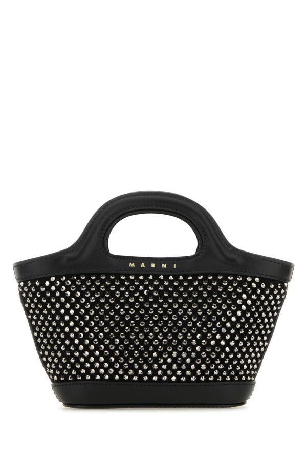 Marni Woman Embellished Leather Micro Tropicalia Handbag