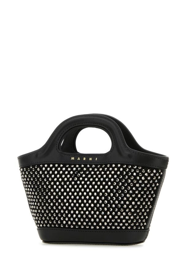 Marni Woman Embellished Leather Micro Tropicalia Handbag