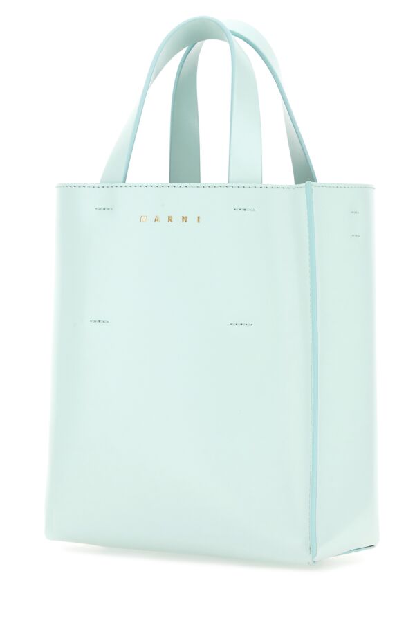 Marni Woman Light Blue Leather Mini Museo Handbag