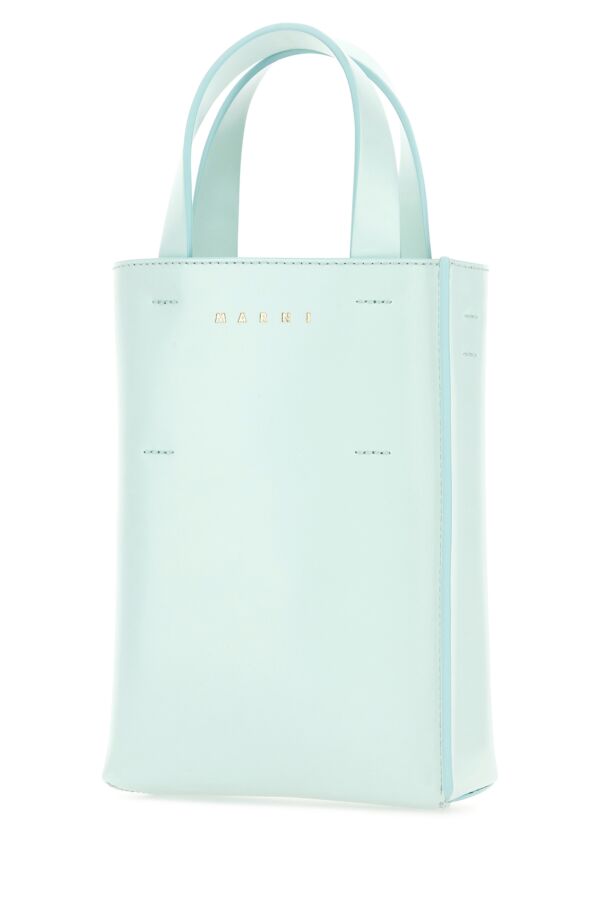 Marni Woman Light Blue Leather Nano Museo Handbag