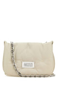 Maison Margiela Woman Chalk Nappa Leather Small Glam Slam Flap Crossbody Bag