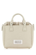 Maison Margiela Woman Chalk Leather 5Ac Tote Horizontal Handbag