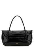 Jil Sander Woman Black Leather Medium Knot Handle Handbag