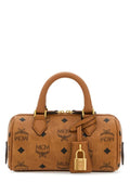 Mcm Woman Printed Canvas Mini Ella Boston Handbag