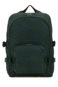 Burberry Man Bottle Green Nylon Blend Check Backpack