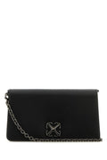 Off White Woman Black Leather Jitney 1.7 Shoulder Bag