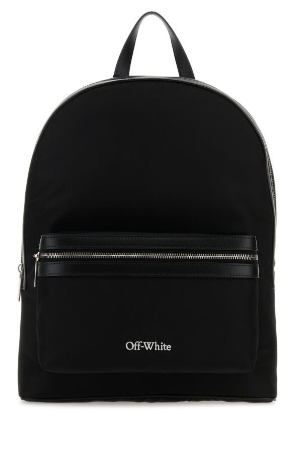 Off White Man Black Nylon Core Backpack
