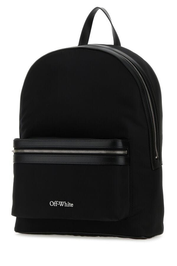 Off White Man Black Nylon Core Backpack