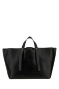 Off White Man Black Leather Big Day Off Shopping Bag