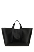 Off White Man Black Leather Medium Day Off Shopping Bag