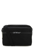 Off White Man Black Nylon Outdoor Crossbody Bag