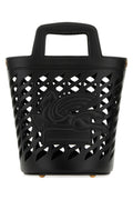 Etro Woman Black Leather Coffa Bucket Bag