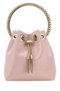 Jimmy Choo Woman Pink Satin Bon Bon Bucket Bag