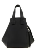 Loewe Woman Black Leather Compact Hammock Handbag