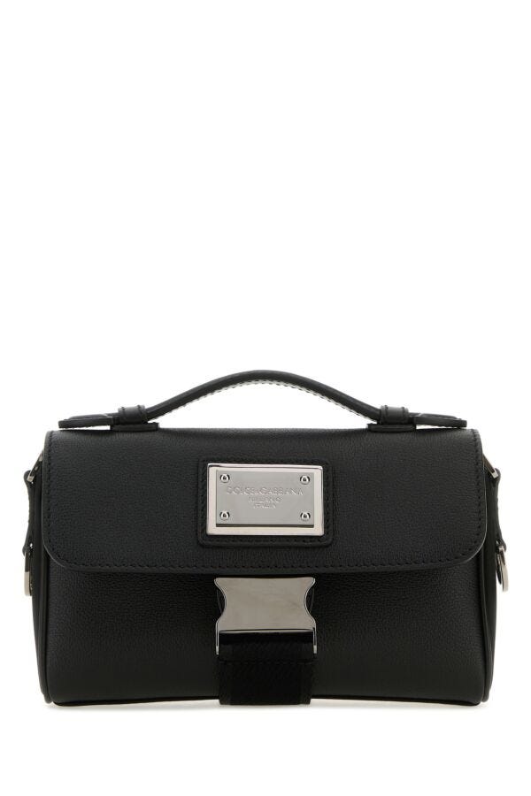 Dolce & Gabbana Man Black Leather Handbag