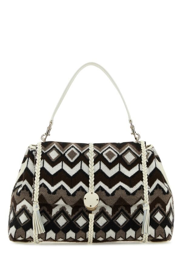 Chloe Woman Embroidered Wool Large Penelope Shoulder Bag