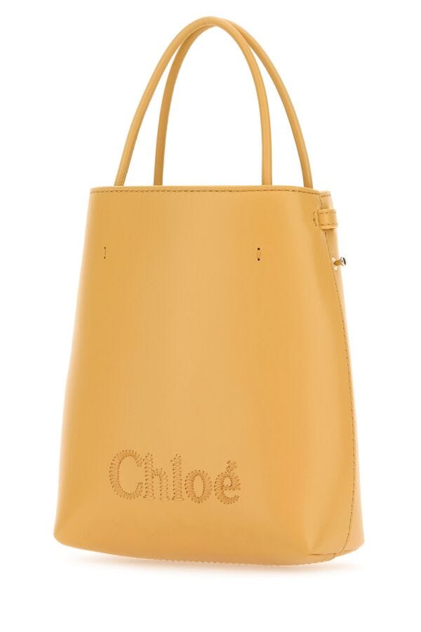 Chloe Woman Peach Leather Micro Chloe Sense Handbag