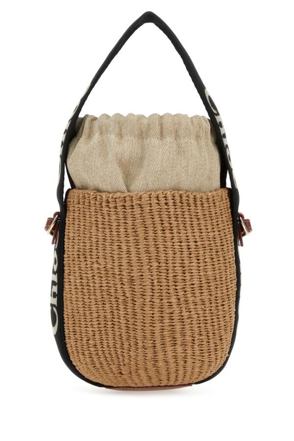 Chloe Woman Camel Raffia Bucket BagÃƒÆ’Ã‚Â¢