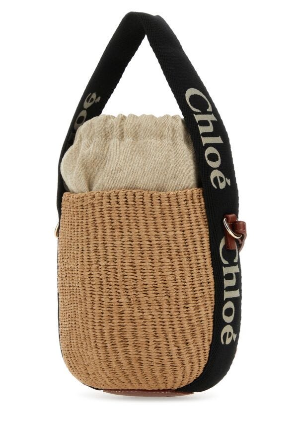 Chloe Woman Camel Raffia Bucket BagÃƒÆ’Ã‚Â¢