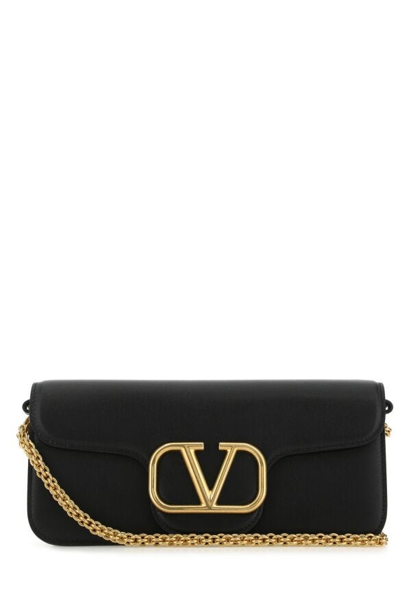 Valentino Garavani Woman Black Leather LocÃƒÆ’Ã‚Â£Ãƒâ€šÃ‚Â² Handbag