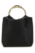 Valentino Garavani Woman Black Leather Bucket Bag