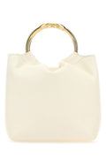 Valentino Garavani Woman Ivory Leather Bucket Bag