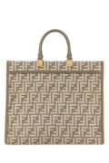 Fendi Woman Embroidered Fabric Medium Sunshine Shopping Bag