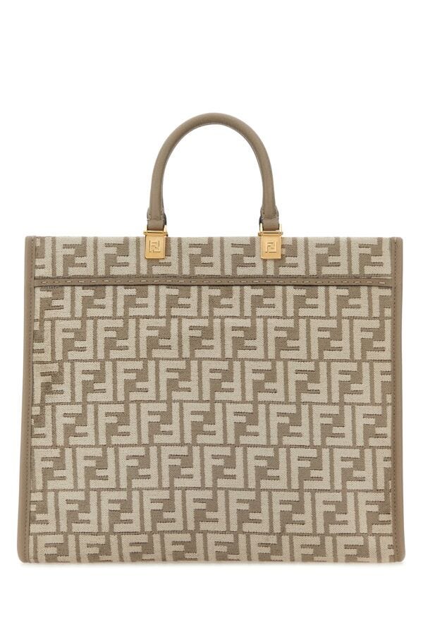 Fendi Woman Embroidered Fabric Medium Sunshine Shopping Bag